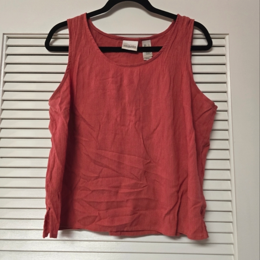 Villager A Liz Claiborne Co - Pink Lightweight Sleeveless Top
